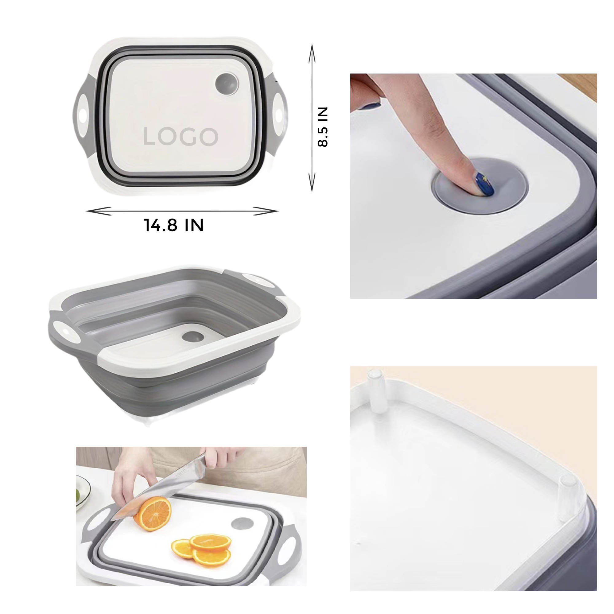 MOQ 10 PCS Convenient Folding Plastic Cutting Board 2