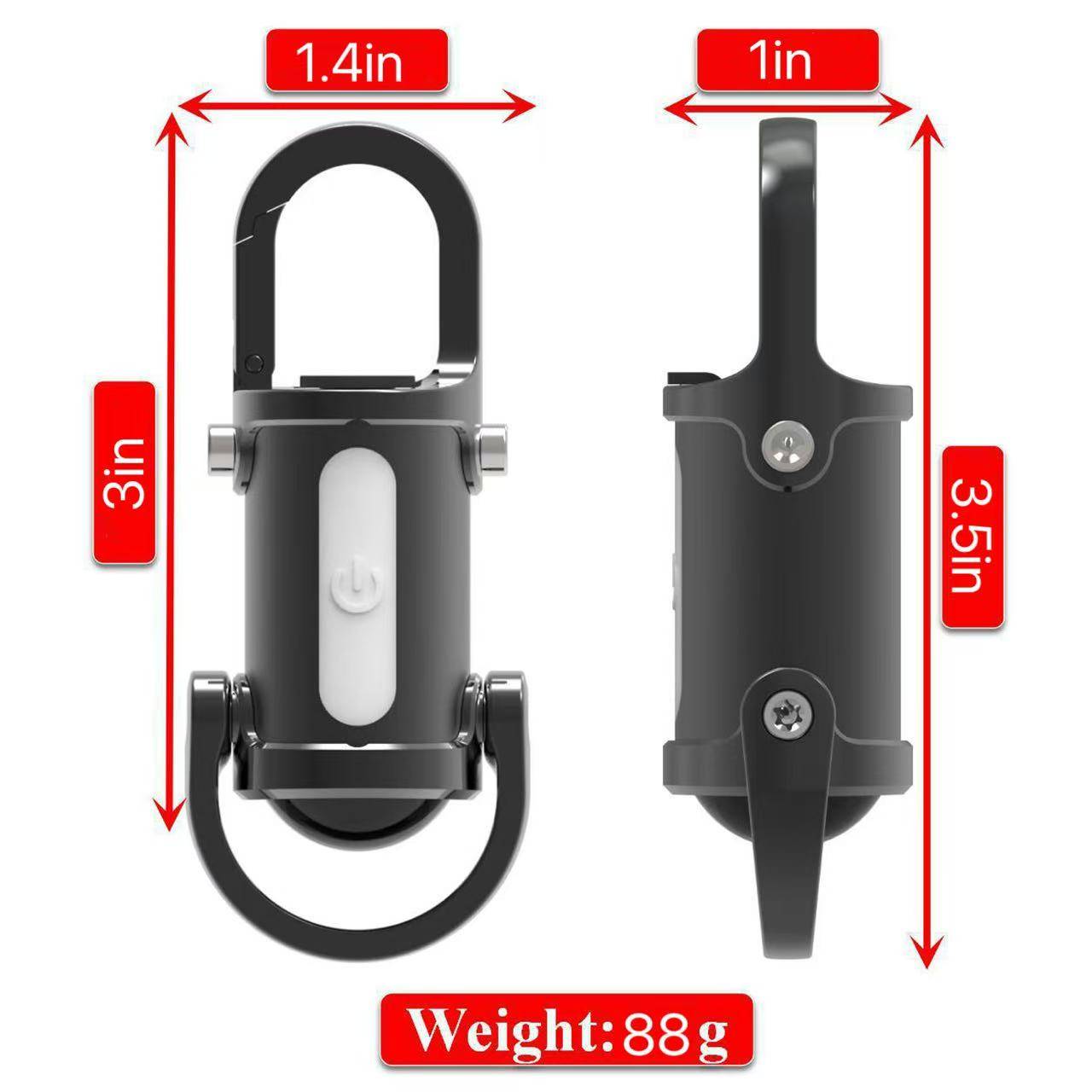 Mini Rechargeable Flashlight Keychain w/ Hook 4