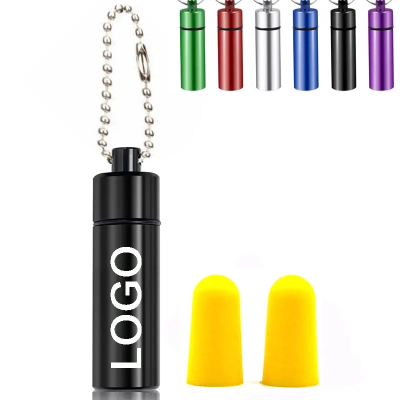 Yellow Ear Plugs with Aluminum Carry Case 1