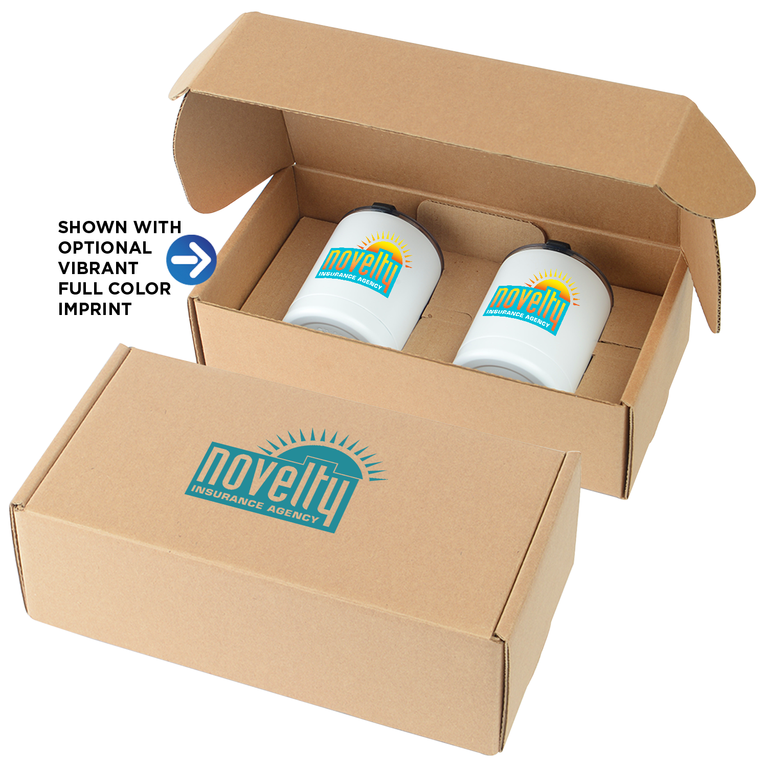 10 Oz. Stainless Steel Low Ball Glasses Gift Box Set