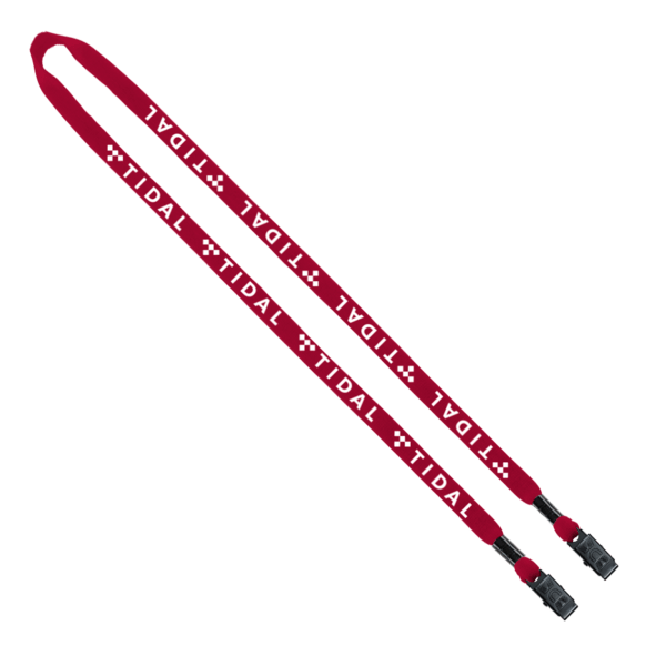 1/2" Cotton Double Bulldog Clip Lanyard 36