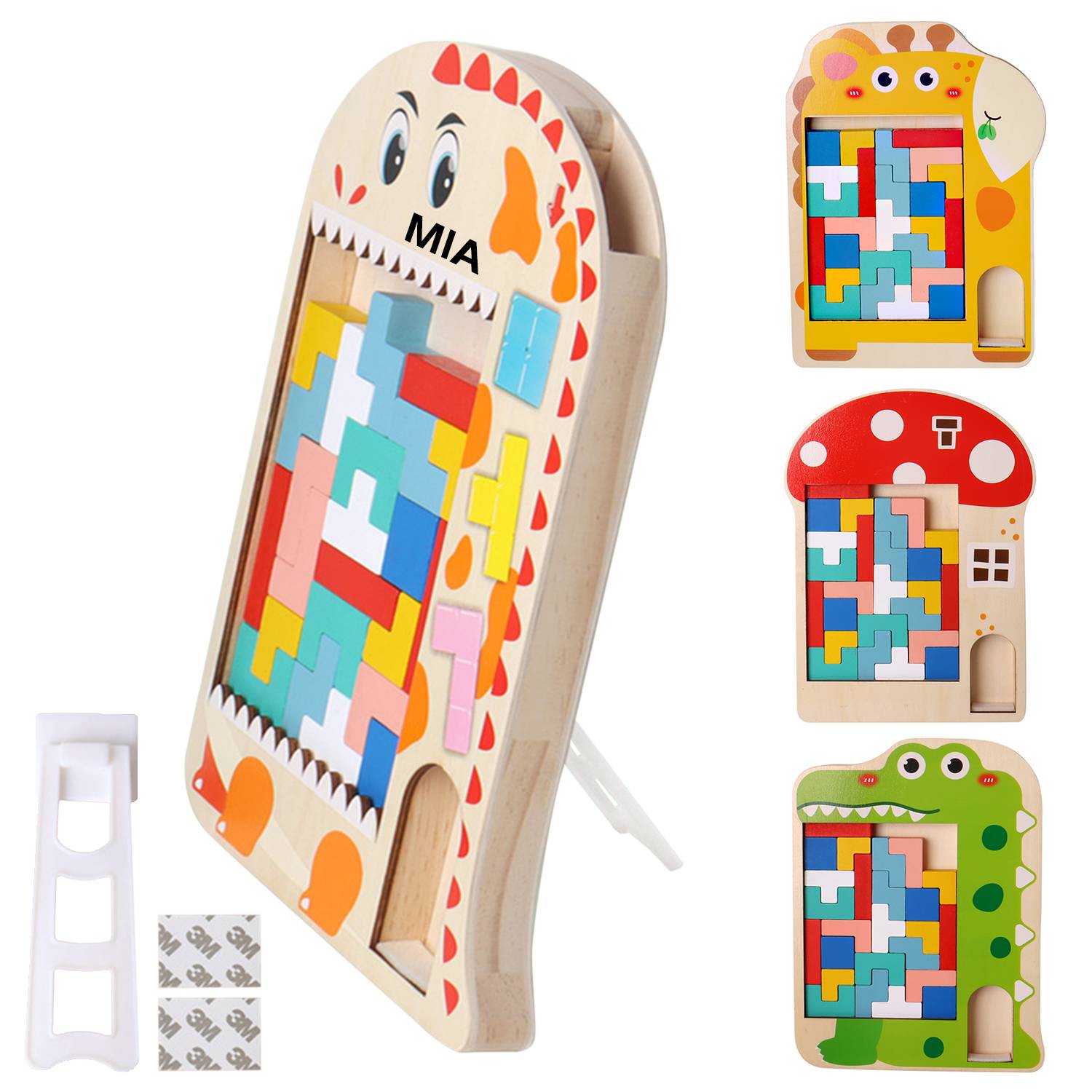 Kizfarm Wooden Blocks Puzzle Brain Teasers Toy 2