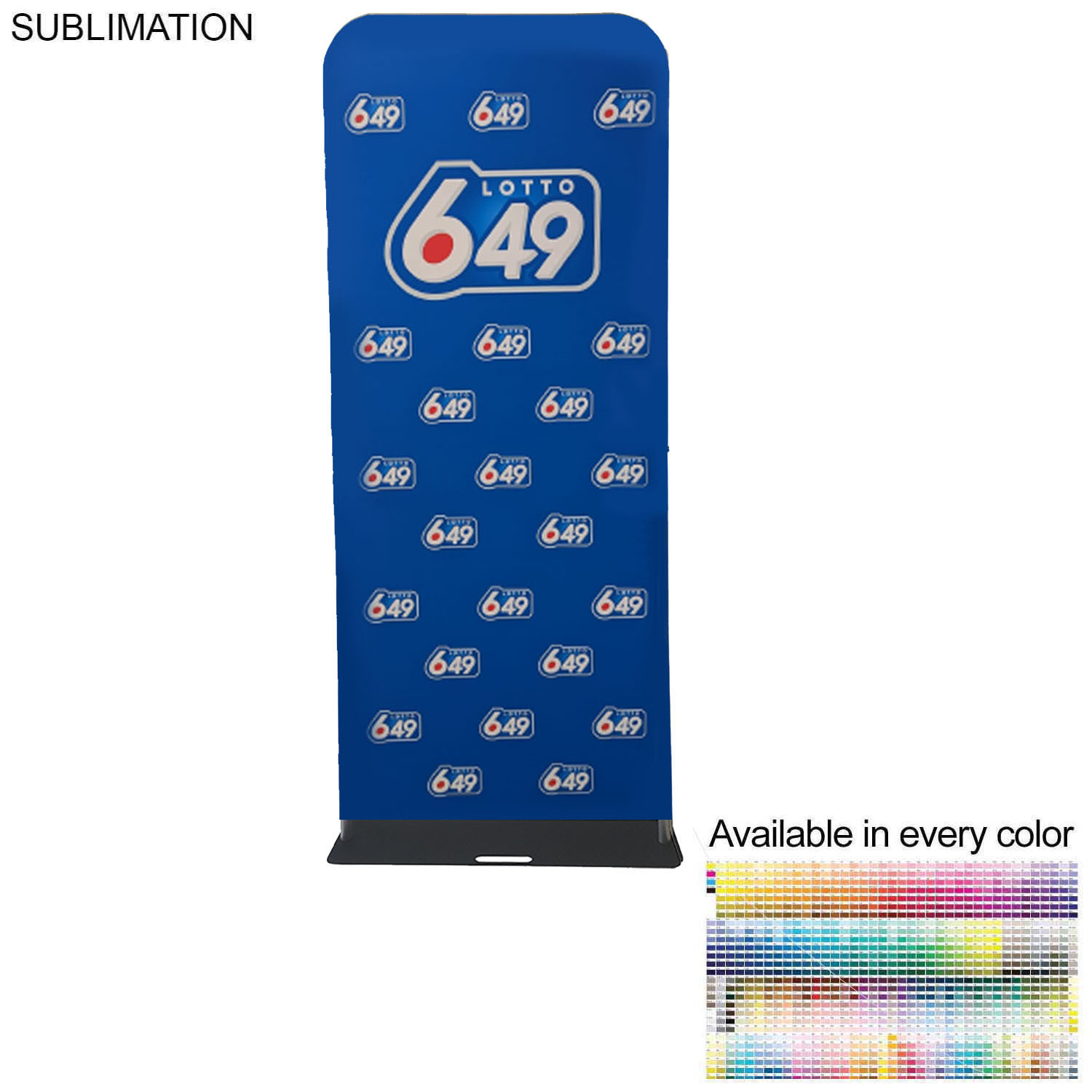 72 Hr Fast Ship - 3'W x 90"H EuroFit Tension Fabric Banner with Steel Base, Graphics Double Sided 17
