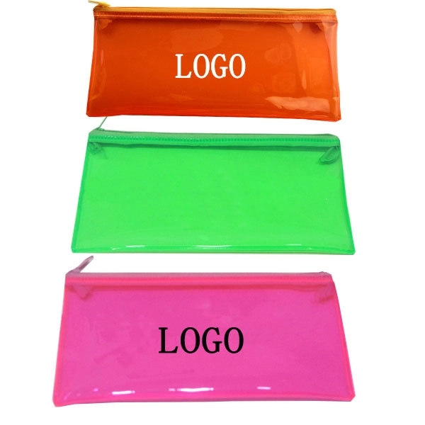 Clear PVC Zippered Pencil Bag 2