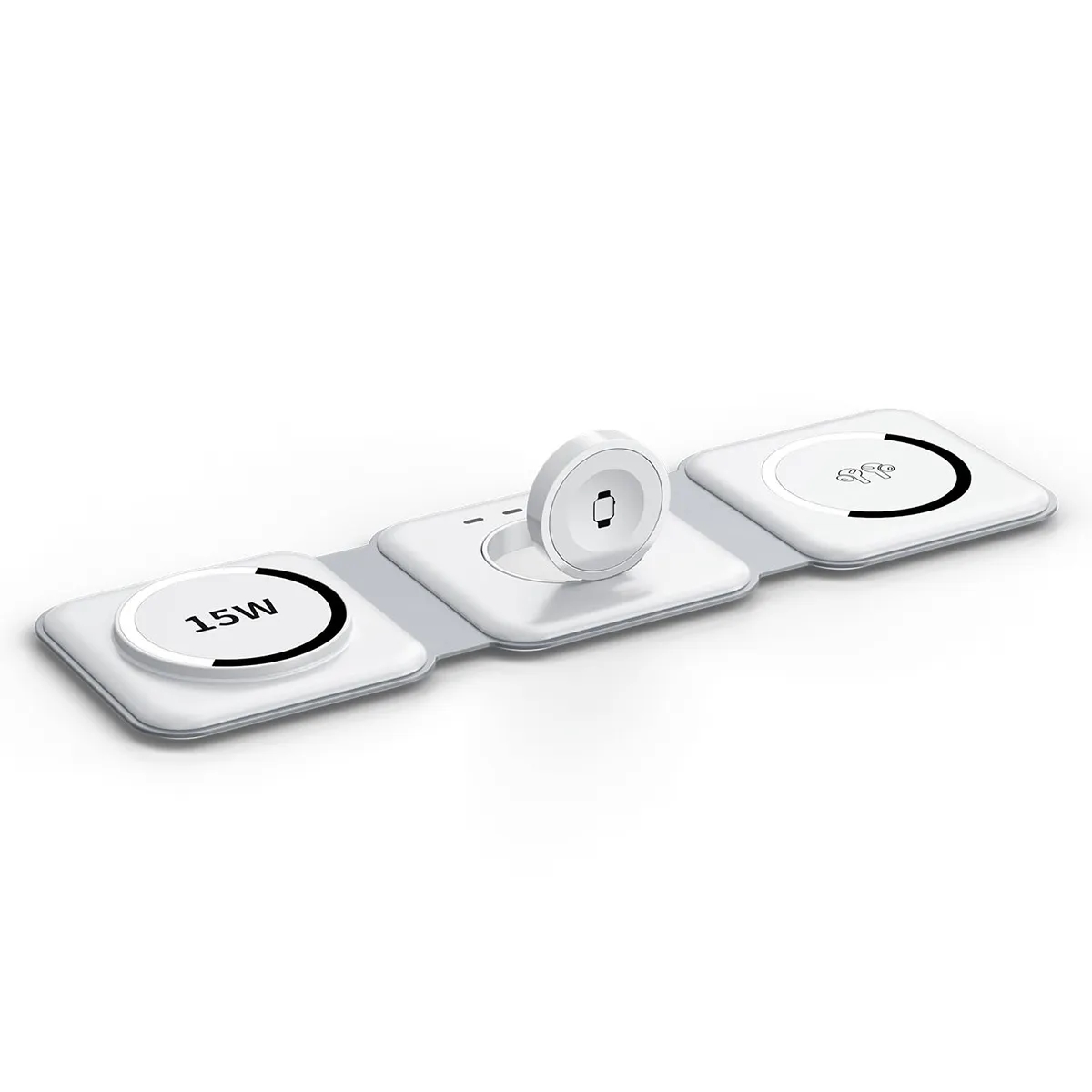 3-in-1 Foldable 15W Magsafe Wireless Charging Station 5