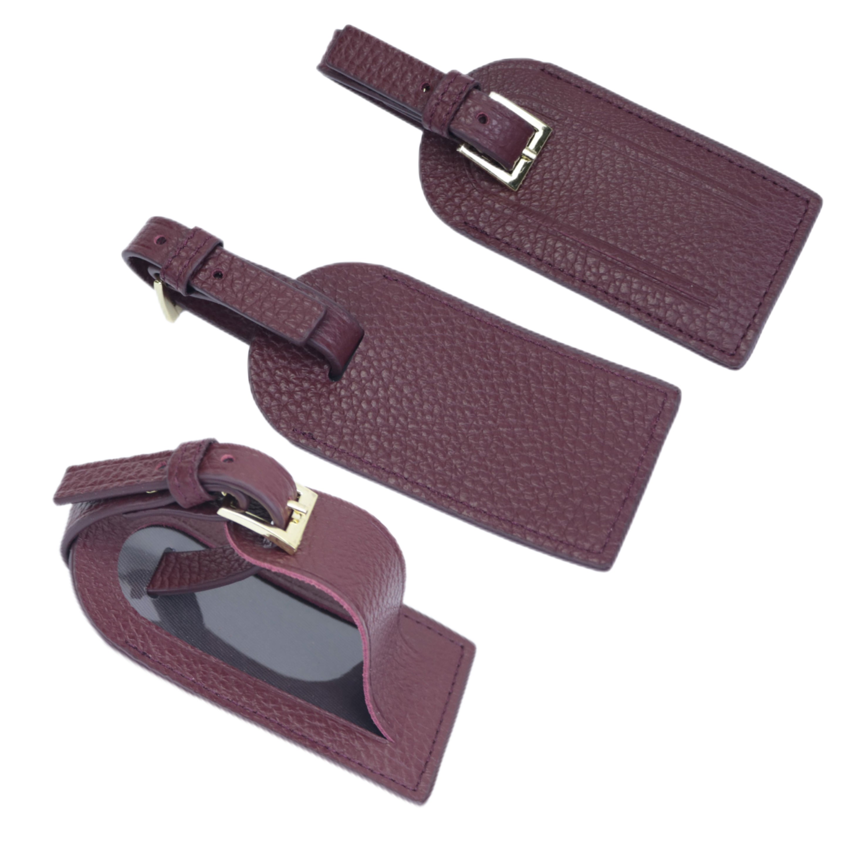 Top Grain Genuine Leather Luggage Bag Tags, custom luggage tag with logo imprint 8