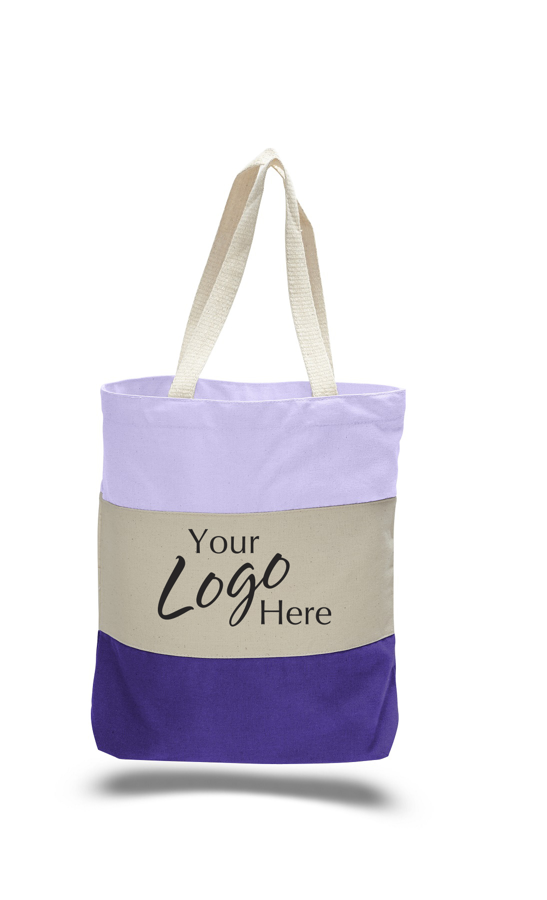 Canvas Tri-Color Bag 15"W x15"H with 3" Gusset 12