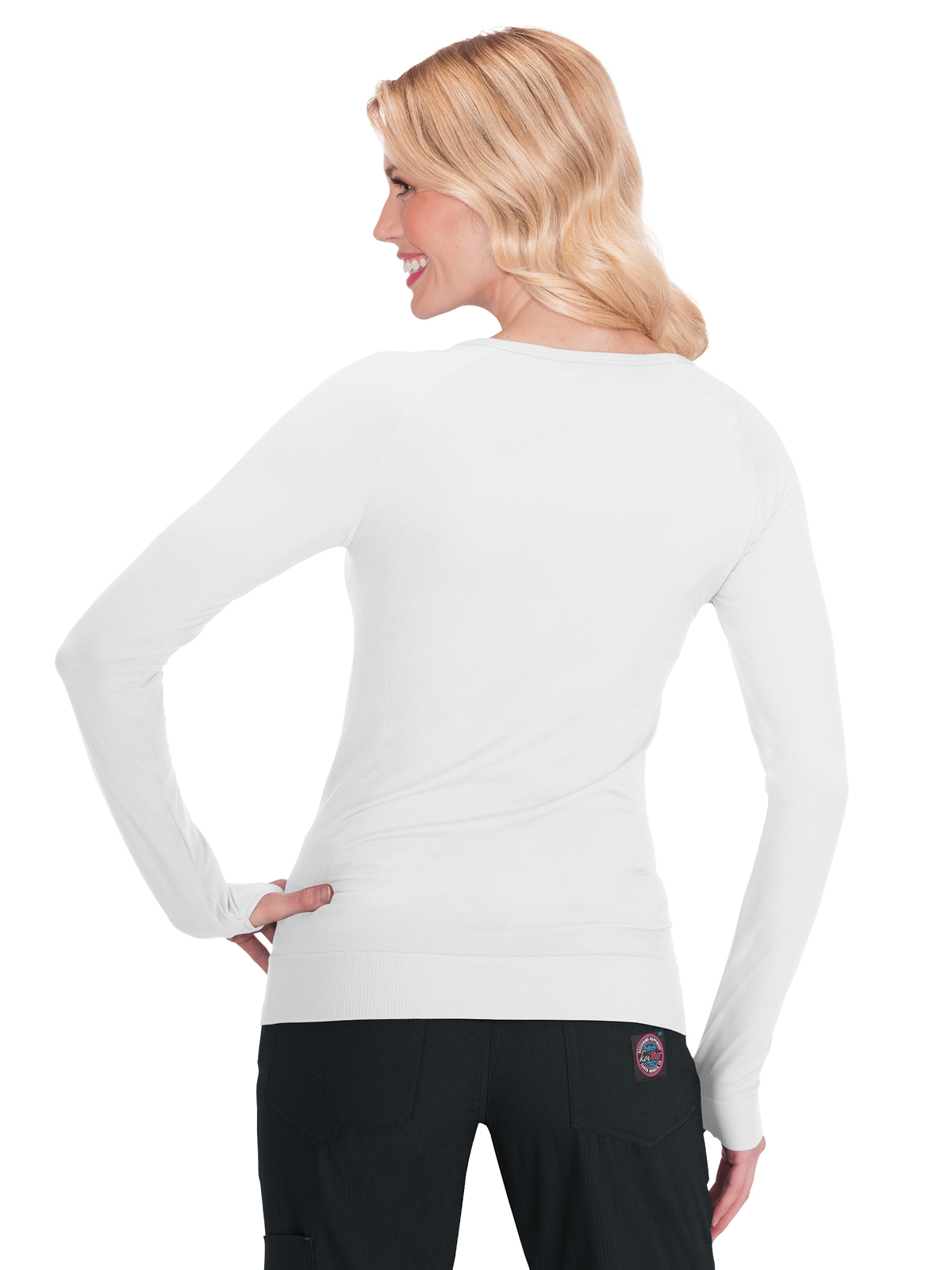 koi - Lite - Women's Stretch Long-Sleeve Seamless Knit Divine Underscrub Tee 7