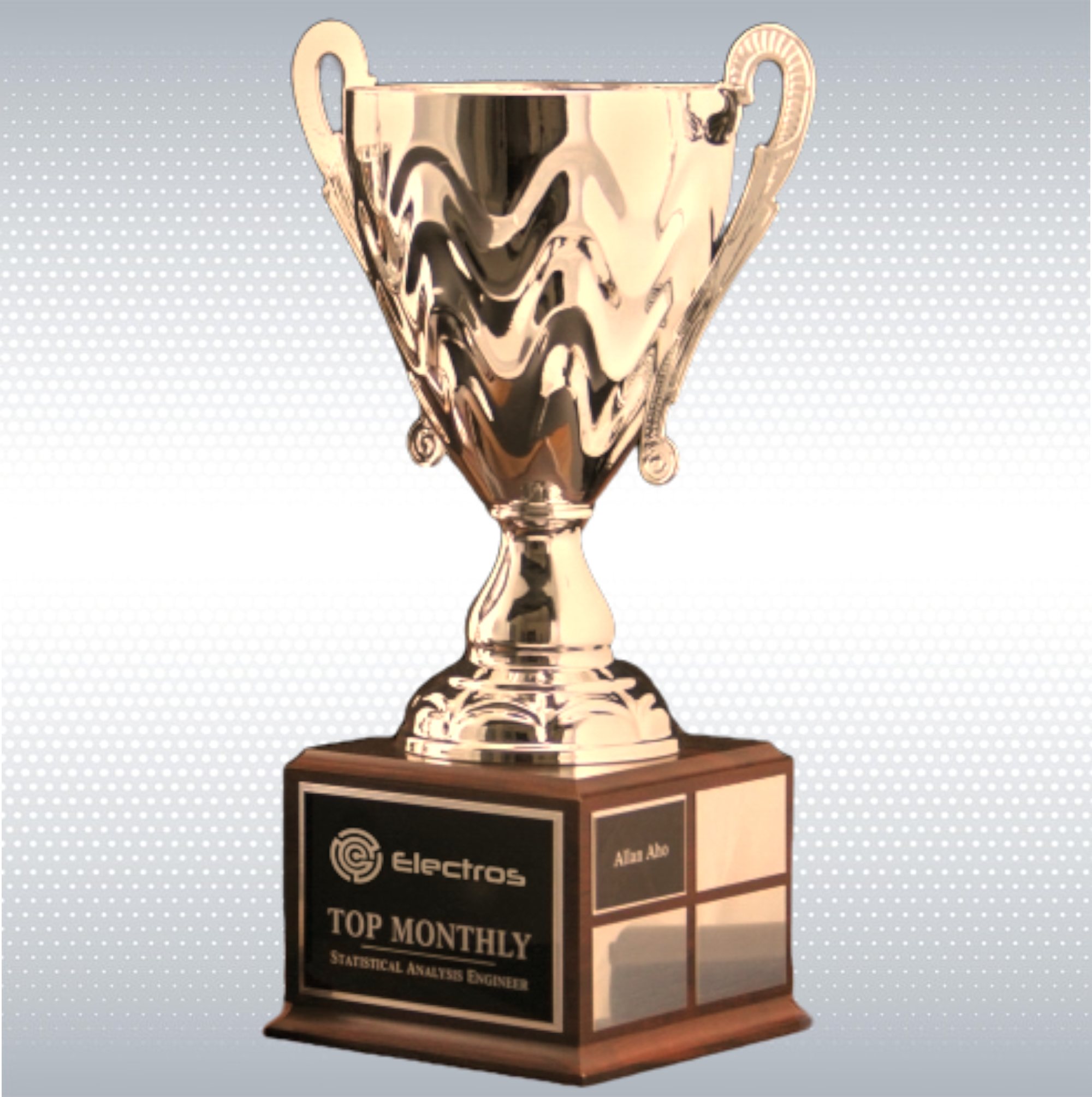 Wave Perpetual Gold Cup Trophy Award w/Perpetual Base 4