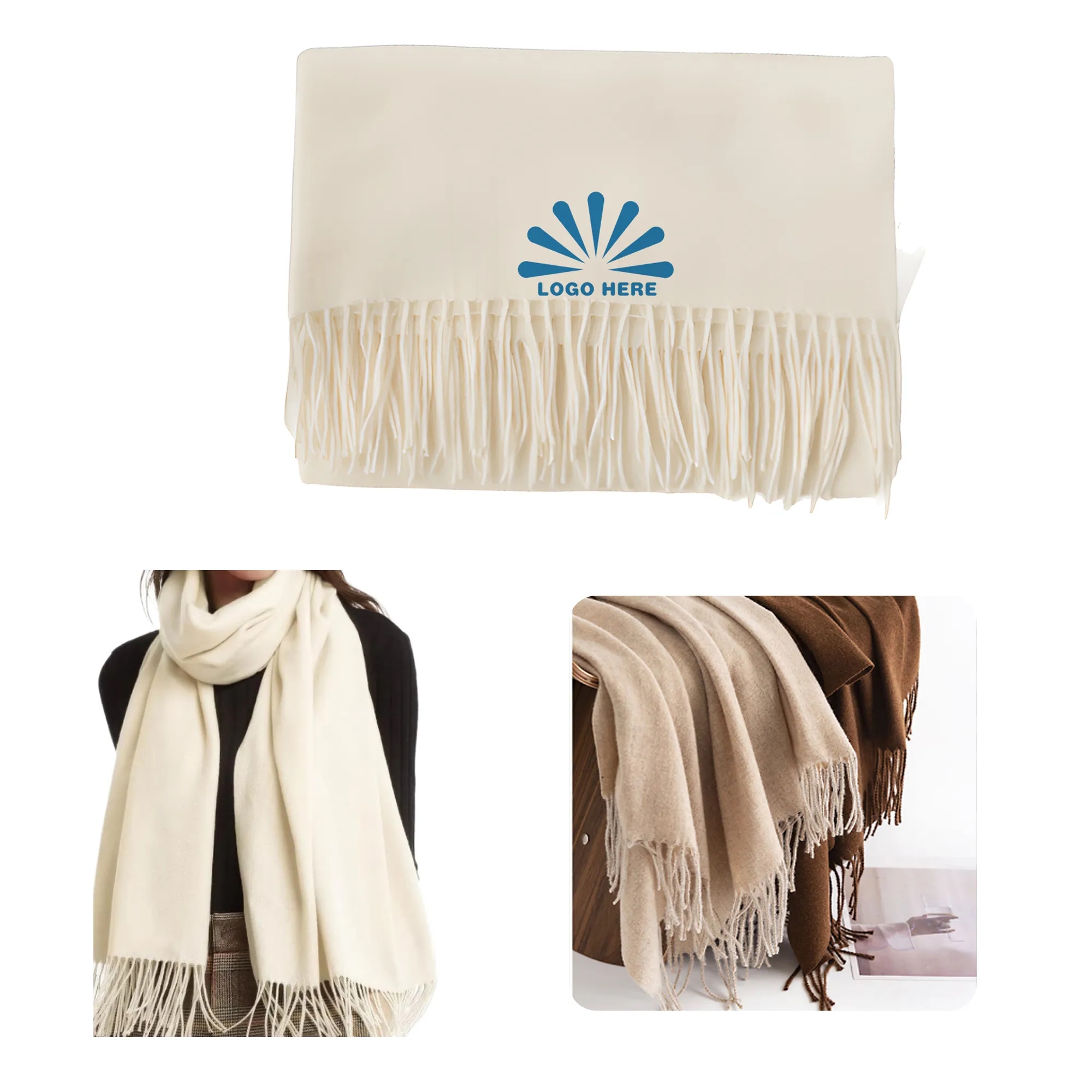 Winter Women's Warm Knitted Scarf Shawl