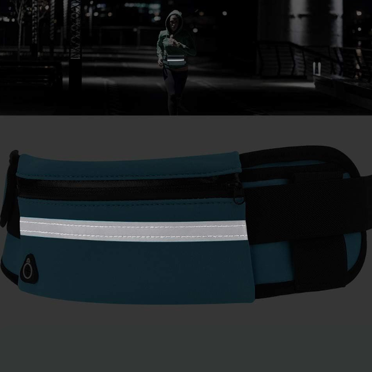 Running Waist Pack with Bottle Holder and Earphone Port 6