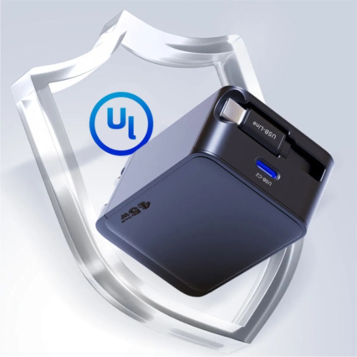 45W GaN Wall Charger With Retractable USB-C Cable 7