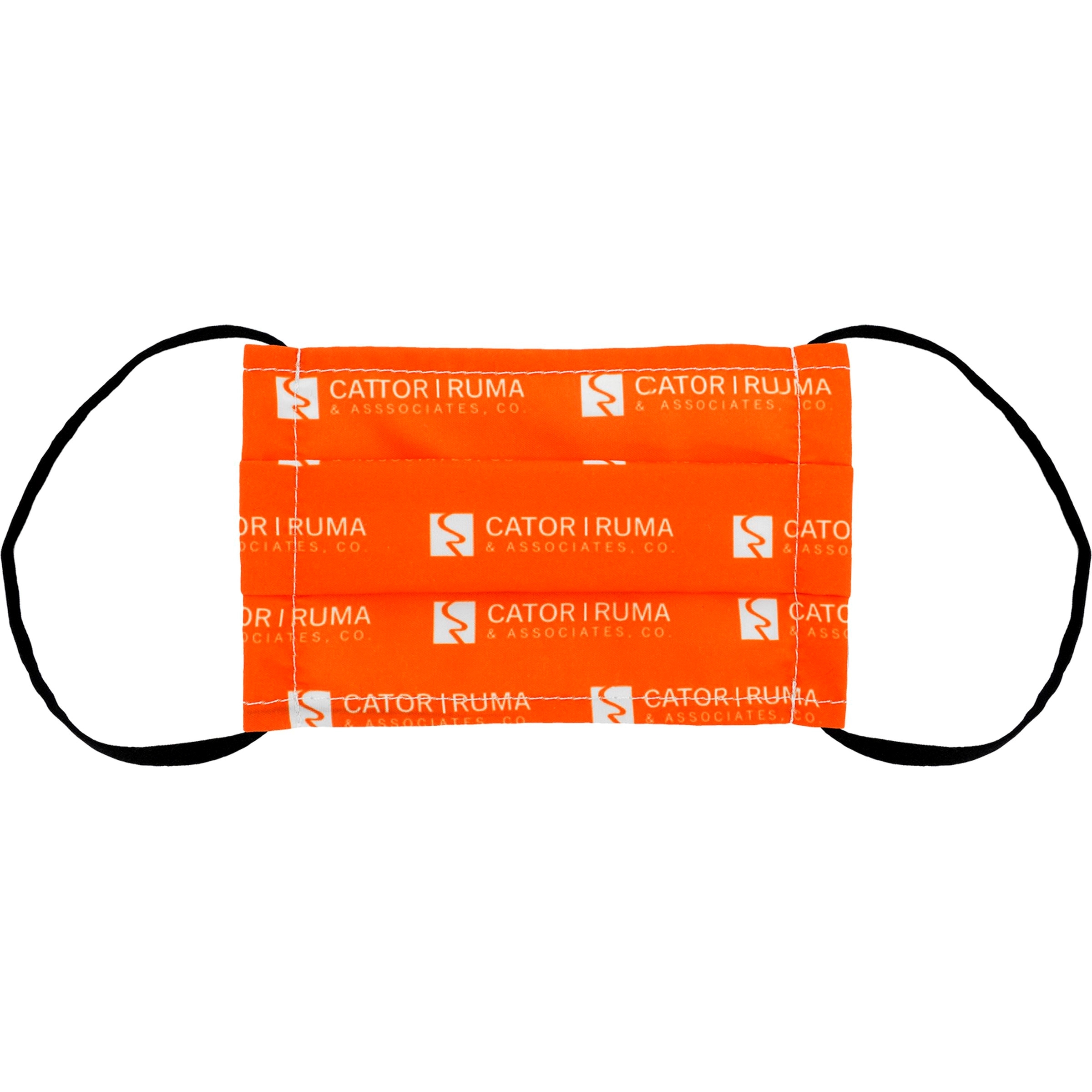 Children's Single Pleated Full Color Fabric Face Mask 4