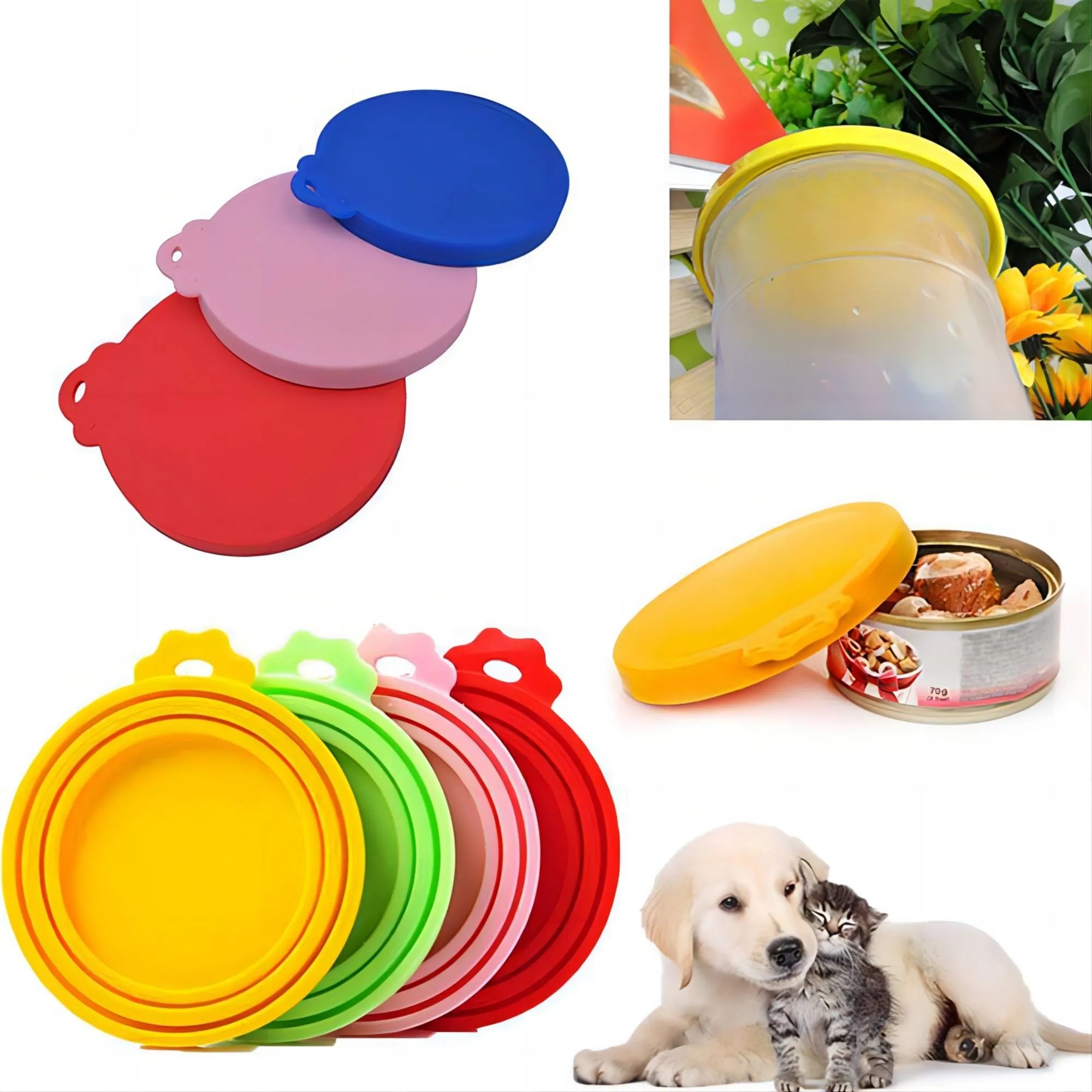 Reusable Silicone Cover Pet Food Can Lid 6