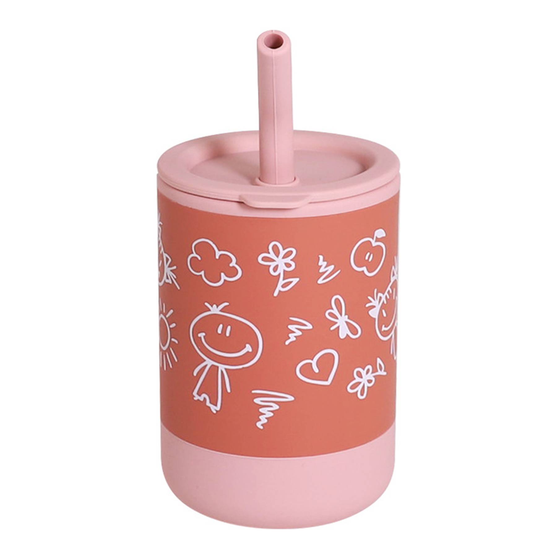 Silicone Training Sippy Cups for Toddler with Straw 5