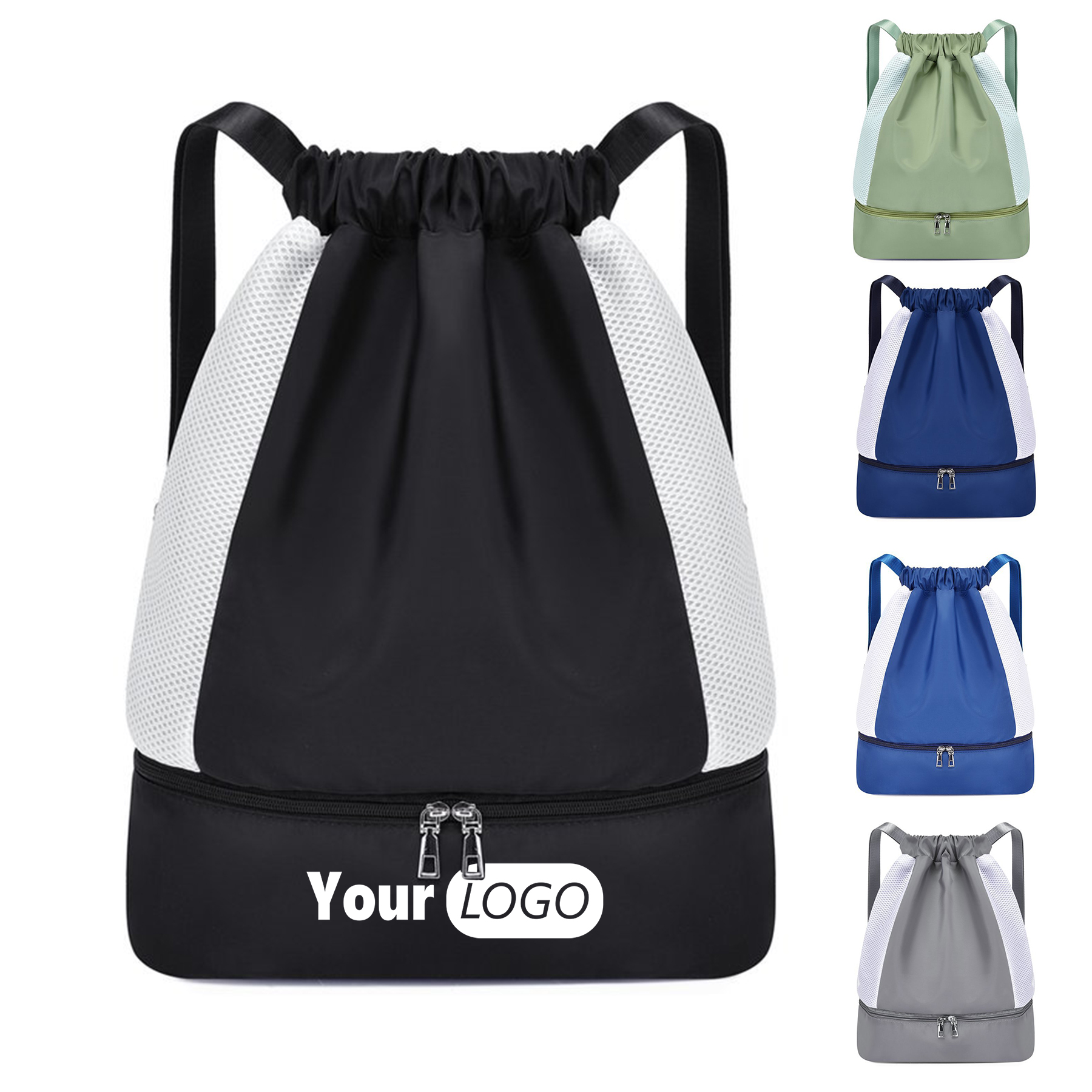 Nylon Waterproof Drawstring Backpack 2