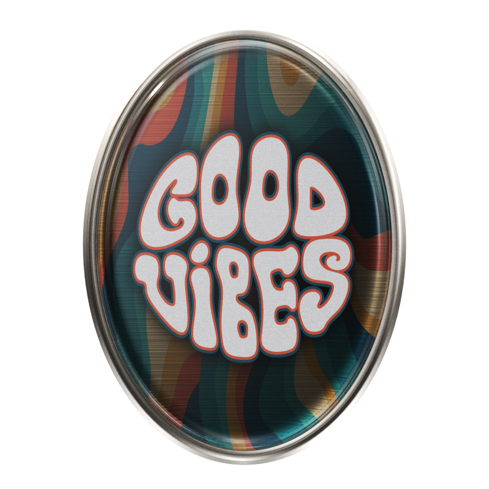 Express Vibraprint 1" x 5/8" Oval Lapel Pin 7