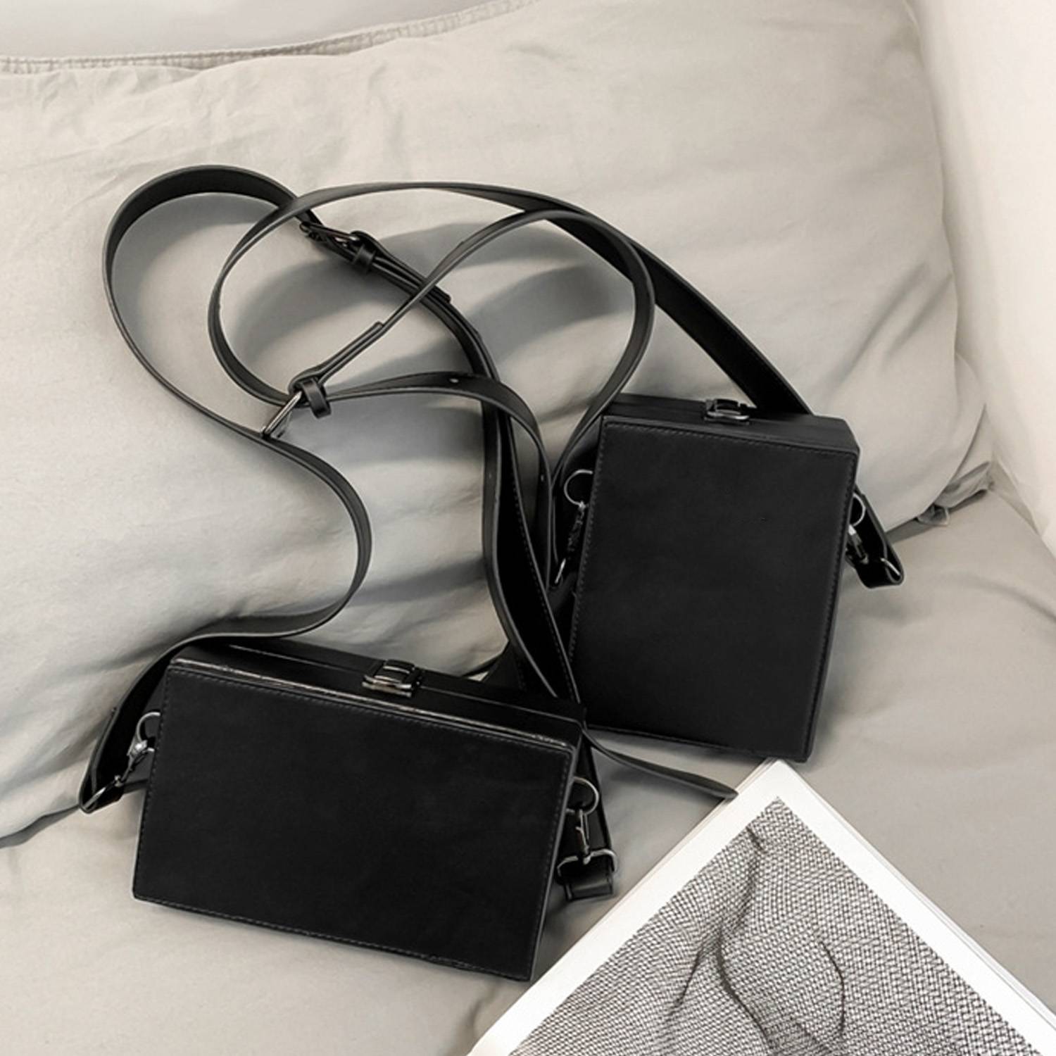 PU Leather Box Crossbody Bag 6