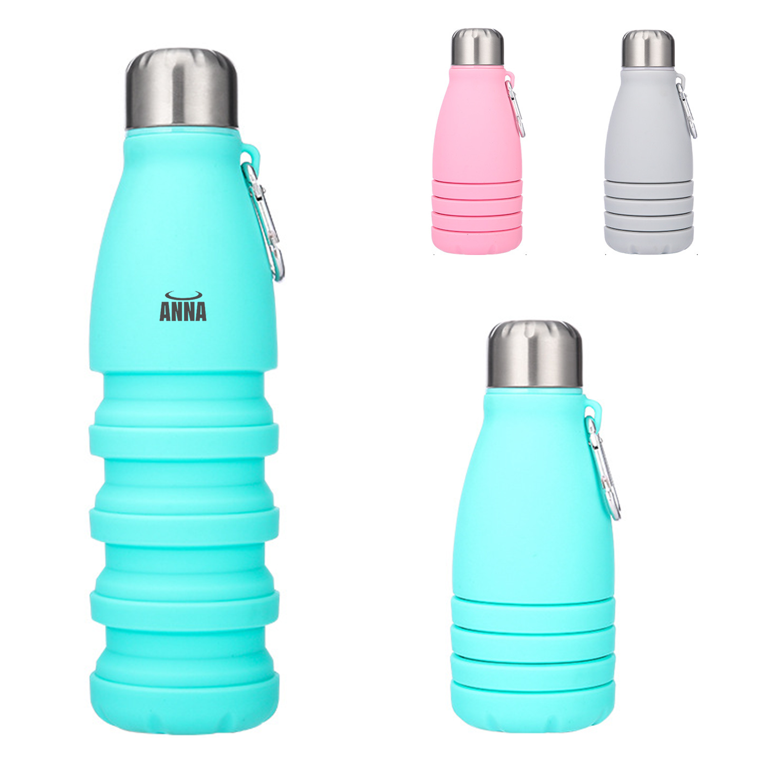 19oz Silicone Foldable Water Bottle 2
