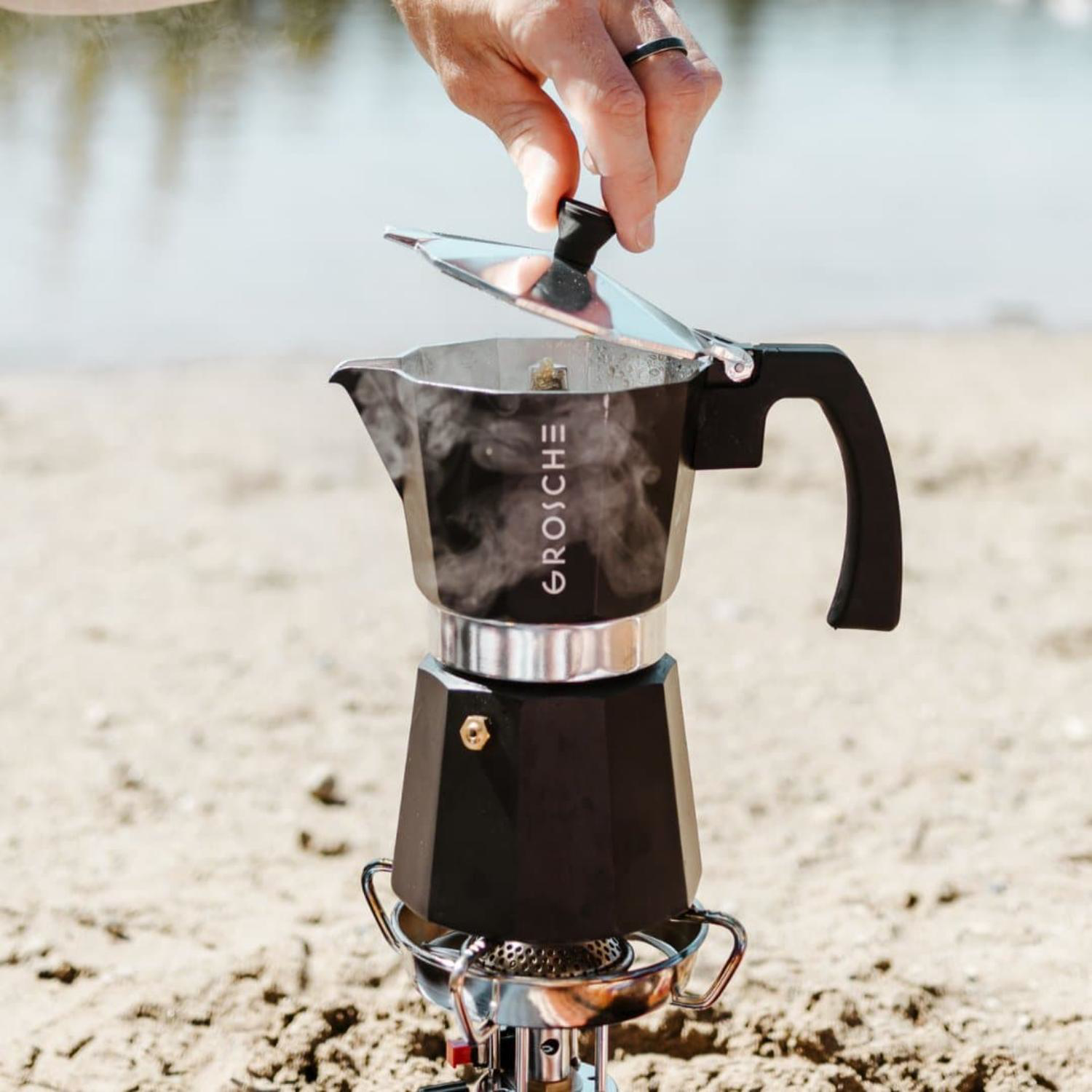 GROSCHE® MILANO 6 Cup Stovetop Moka Pot Espresso Coffee Maker 3