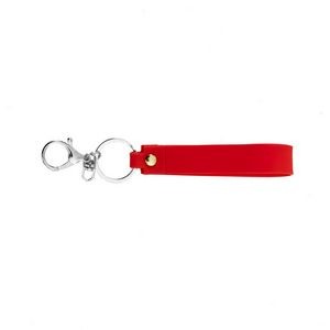 Vibrant Pure Color PVC Keychain Key Ring With Customizable Options 18
