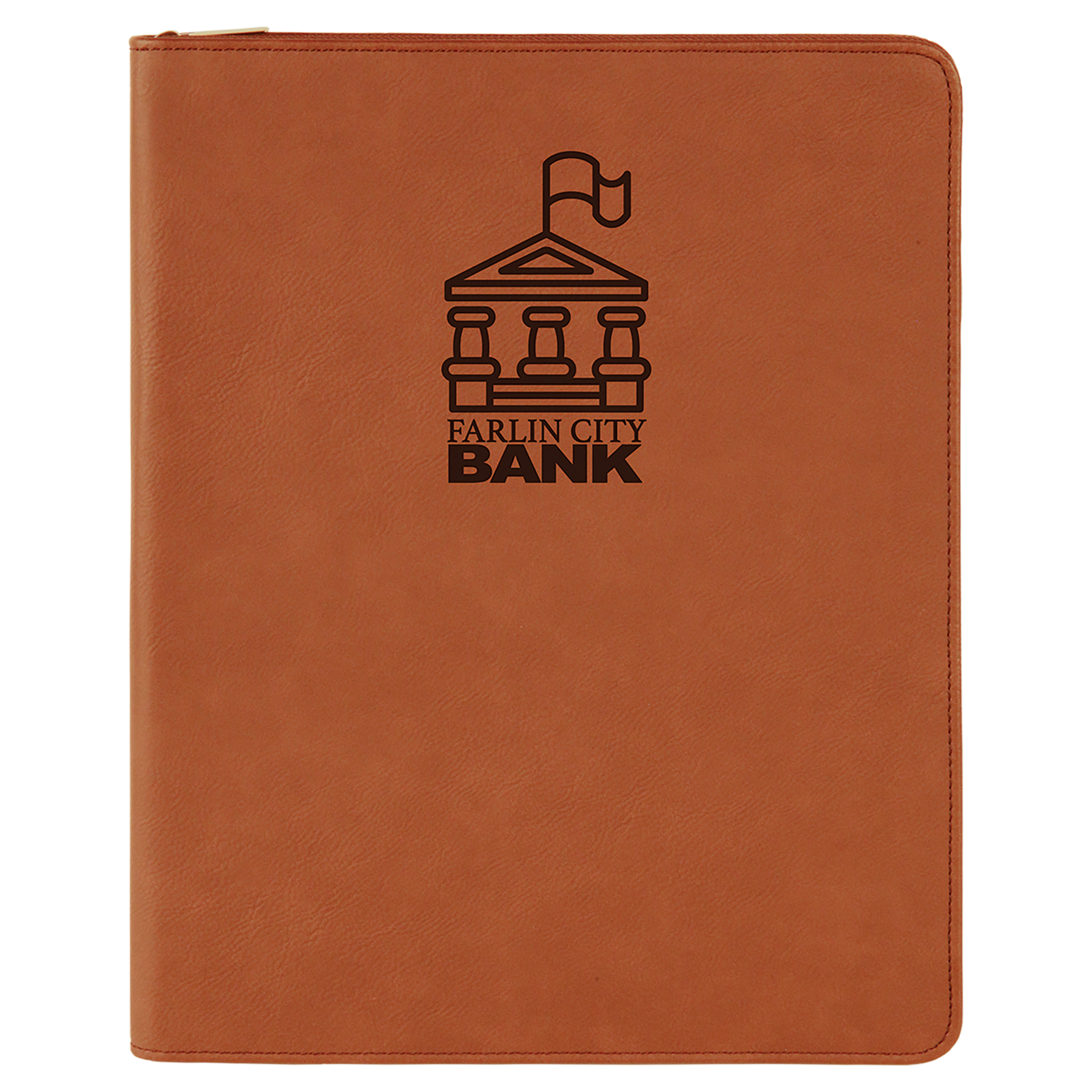 9 1/2" x 12" Zipable Leatherette Portfolio with Notepad 2
