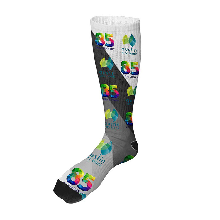 "Wye" Dye Sublimated Crew (Athletic) Socks (Pair) 16