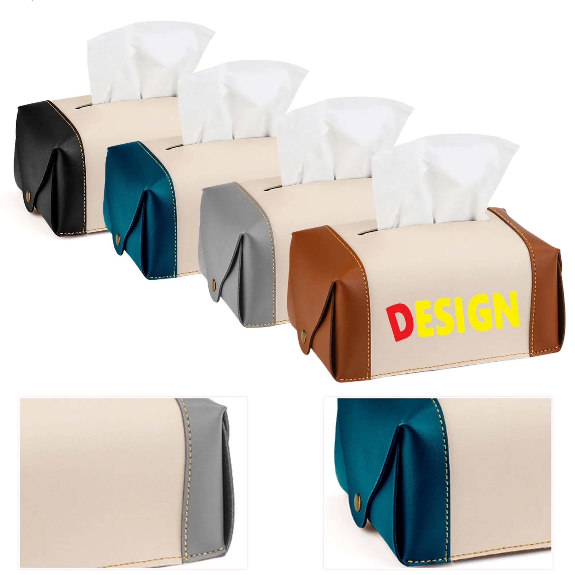 PU Leather Tissue Box Cover
