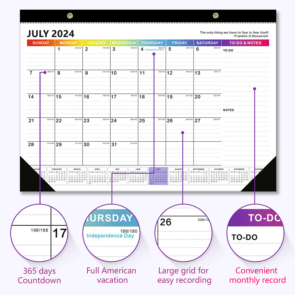 Countdown planning wall monthly planning calendar 3