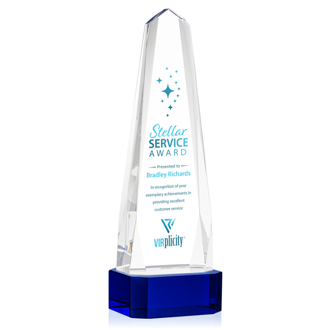 Geneva VividPrint™ Award on Base - Blue 16