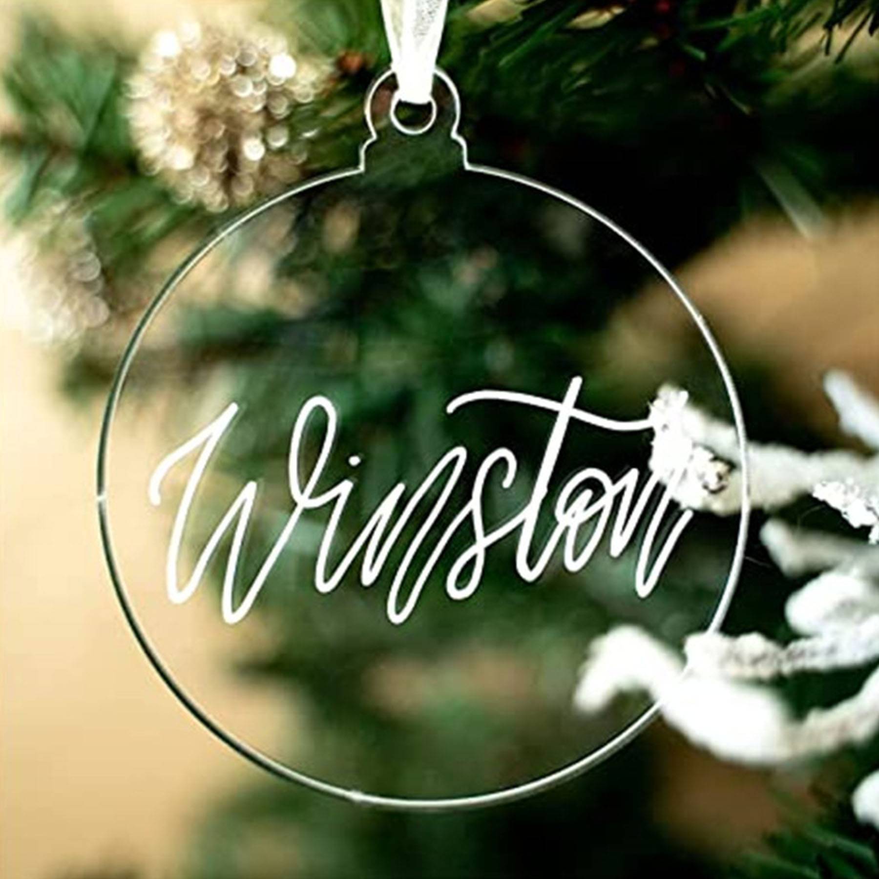 Custom Clear Acrylic Christmas Ornament 6