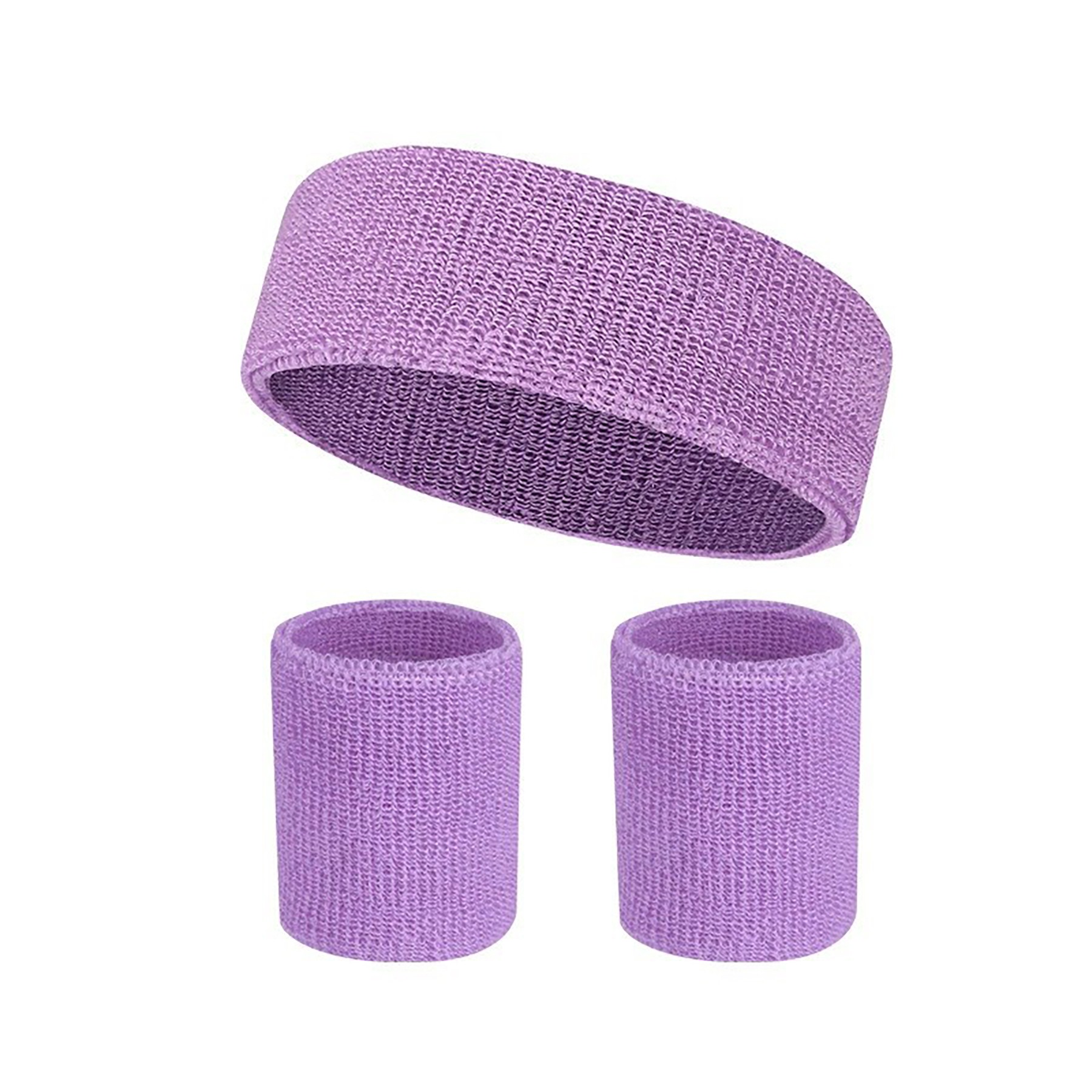 Solid Color 3 Pieces Bracer Wristband Sweatband 1