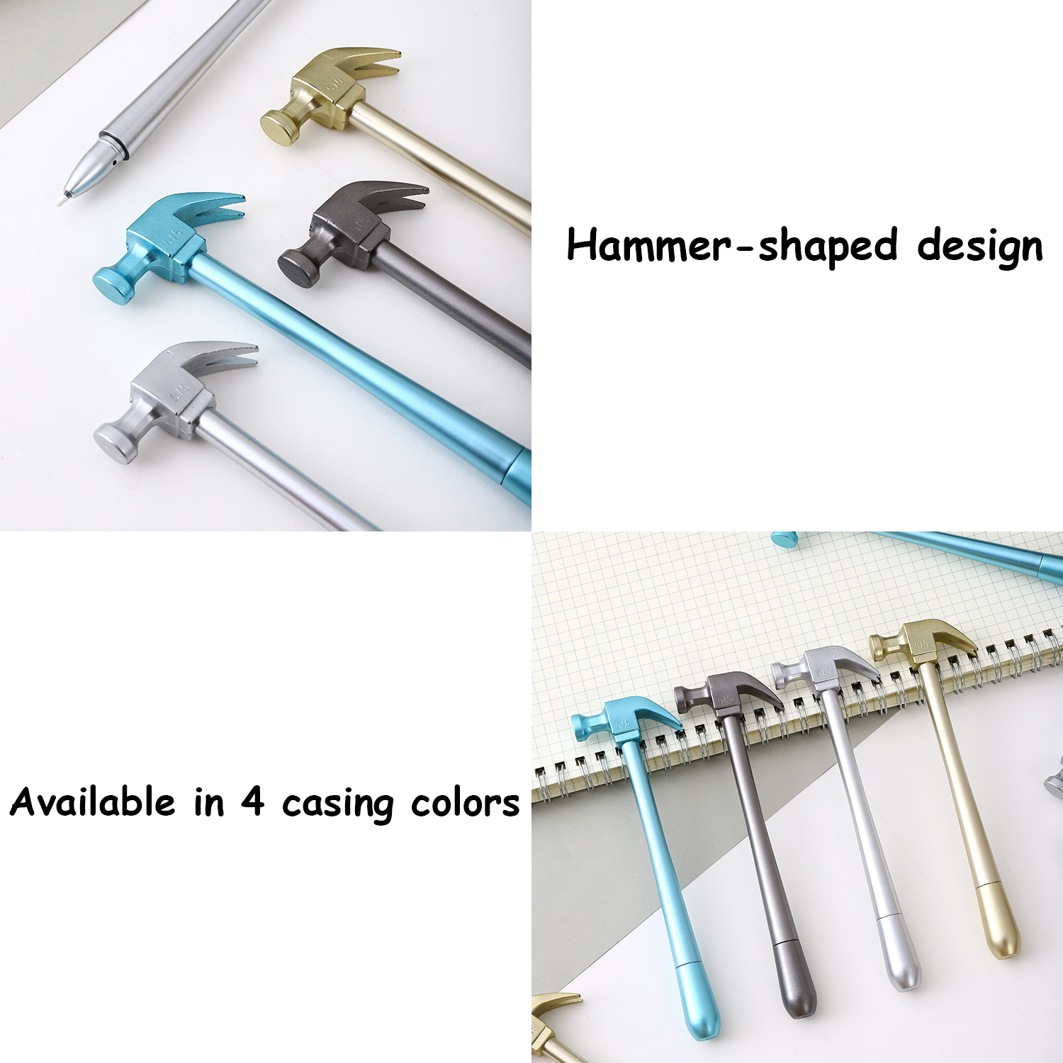 Plastic Creative Imitation Hammer Shaped Pen 4