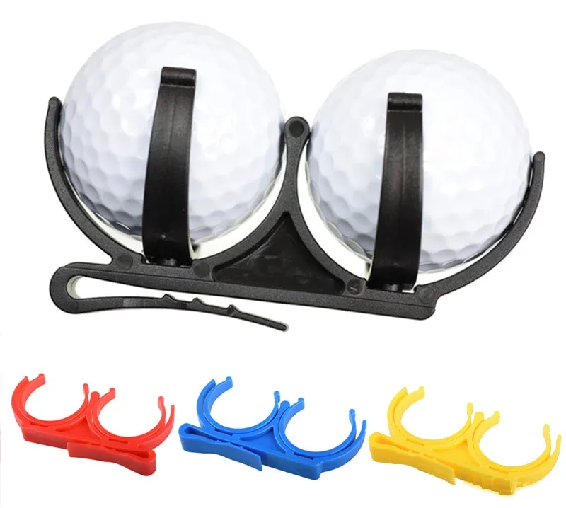 Double Golf  Ball Clamp Rotating Folding Accessory 1