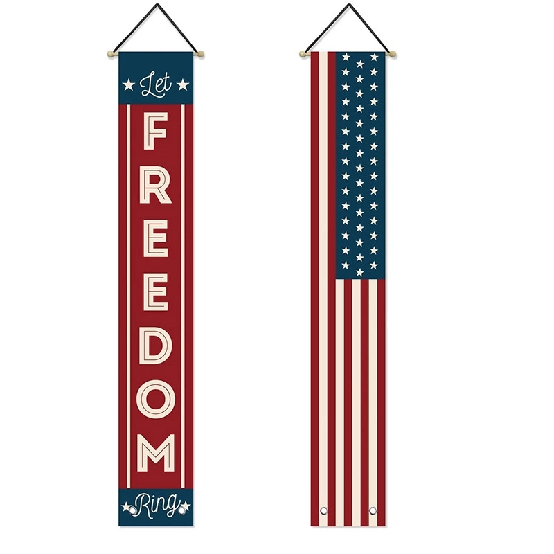 4th of July Porch Signs, Independence Day Door Banners 1