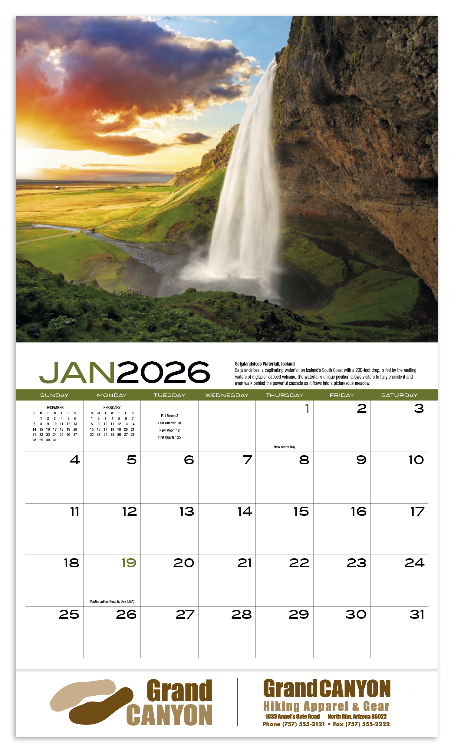 HotLine® Products Earth Appointment Calendar - Stapled 5