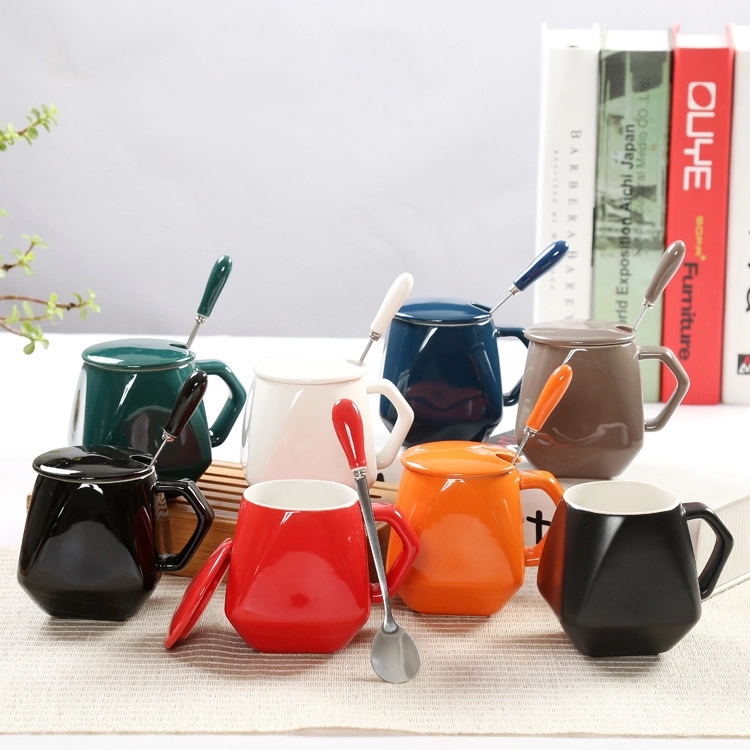 Diamond Shape Ceramic Coffee Mug 3