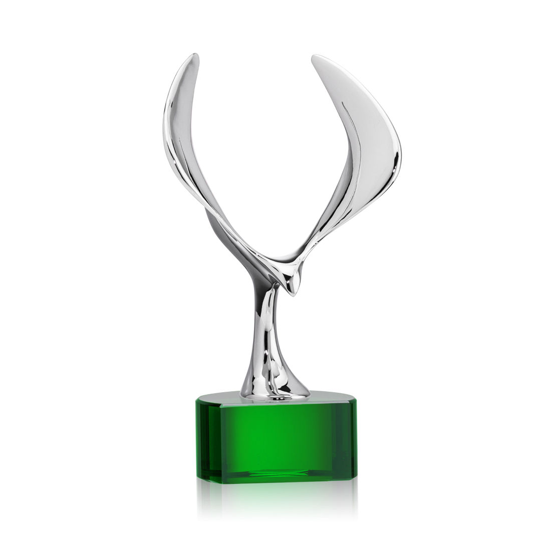 Maverick Eagle VividPrint™ Award on Paragon Base - Green 3