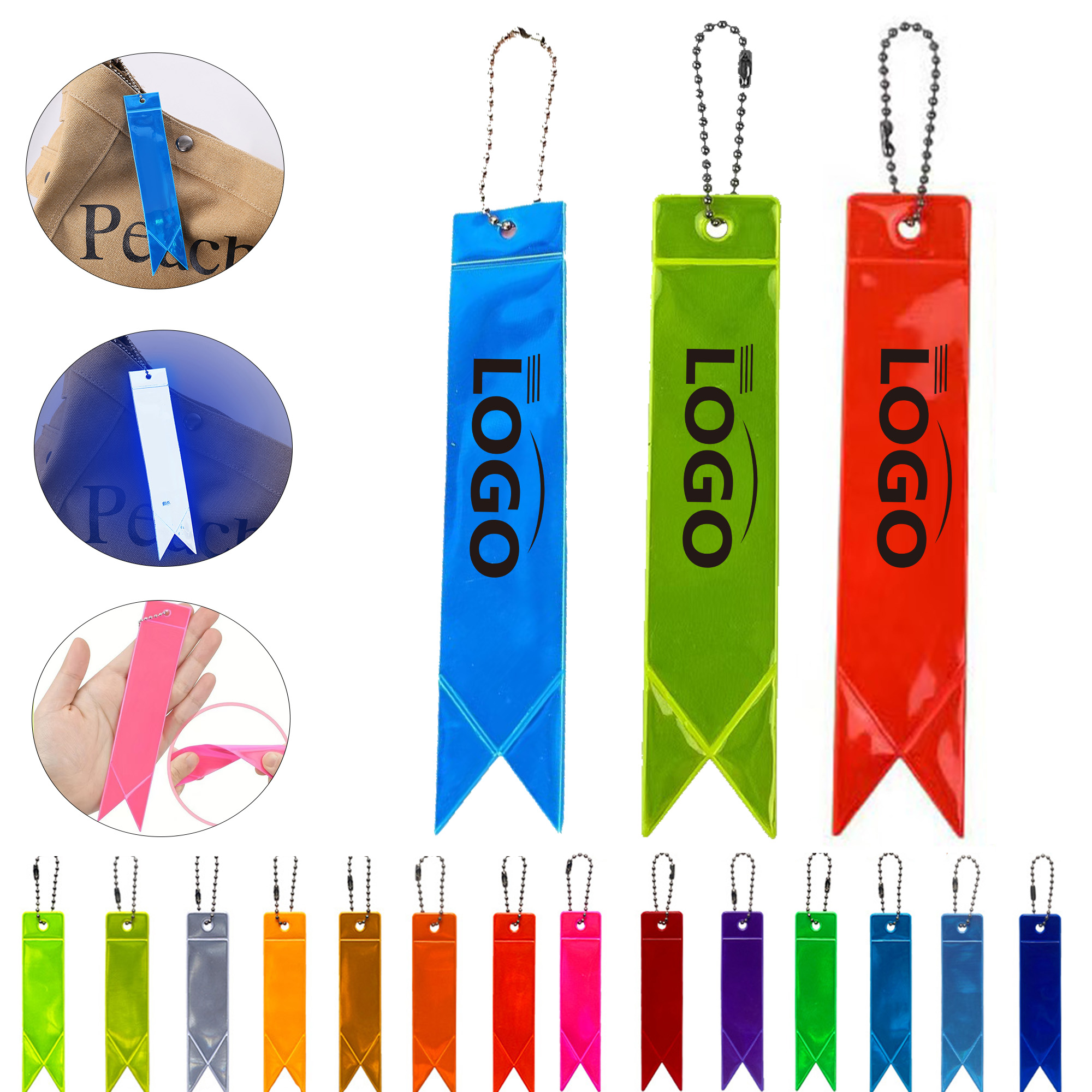 Reflective Safety Keychain Gear MOQ100 2