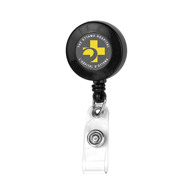 "Bellefontaine VL" 30" Cord Round Retractable Badge Reel and Badge Holder with Rotating Alligator Cl 20