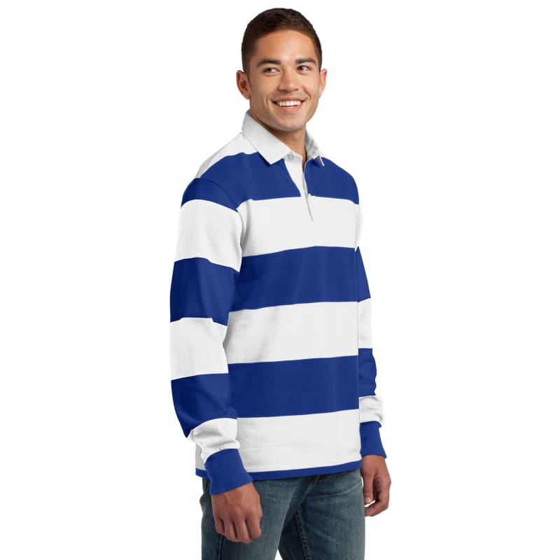 Sport-Tek Classic Long Sleeve Rugby Polo. 5