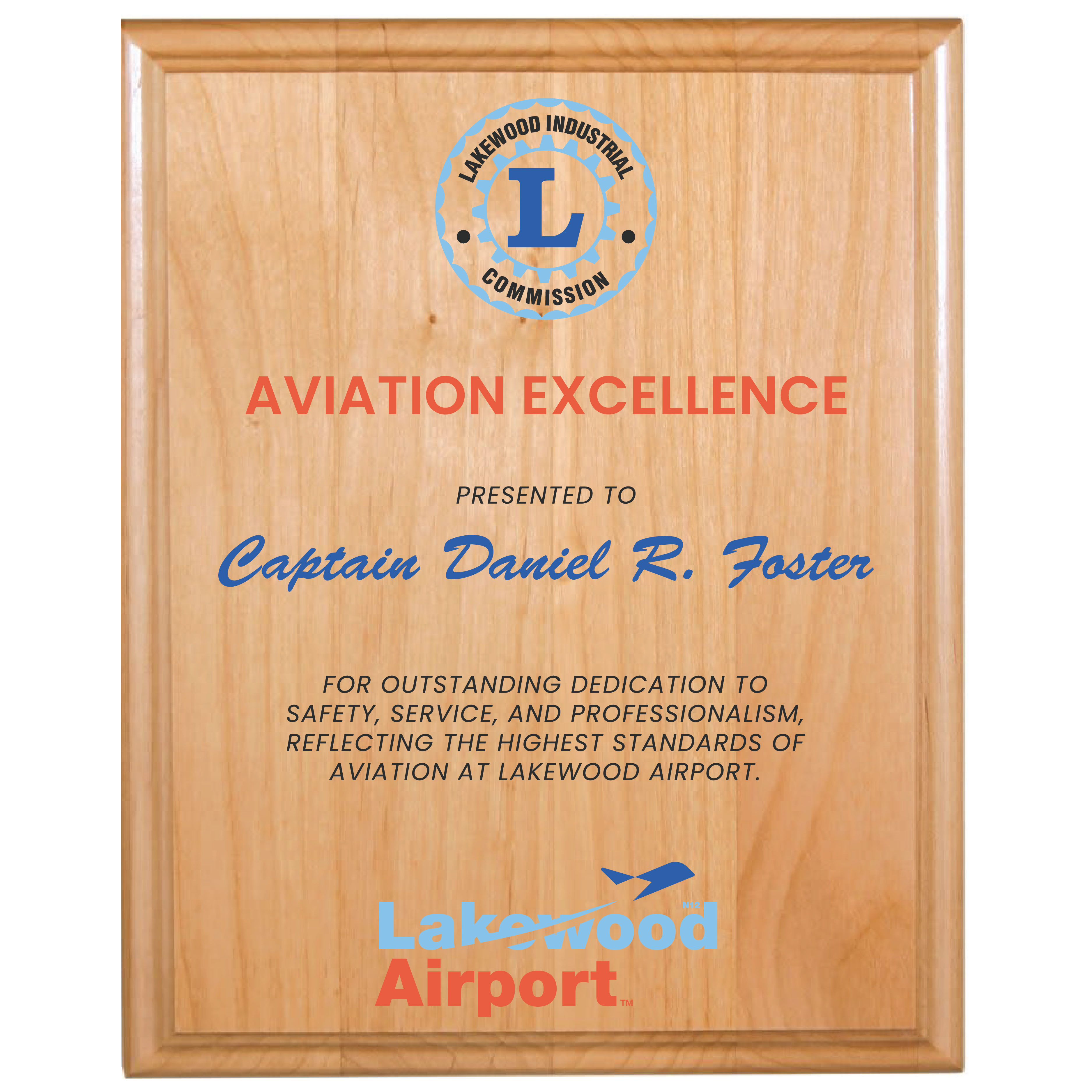 12" x 15" All American Red Alder Plaque 4