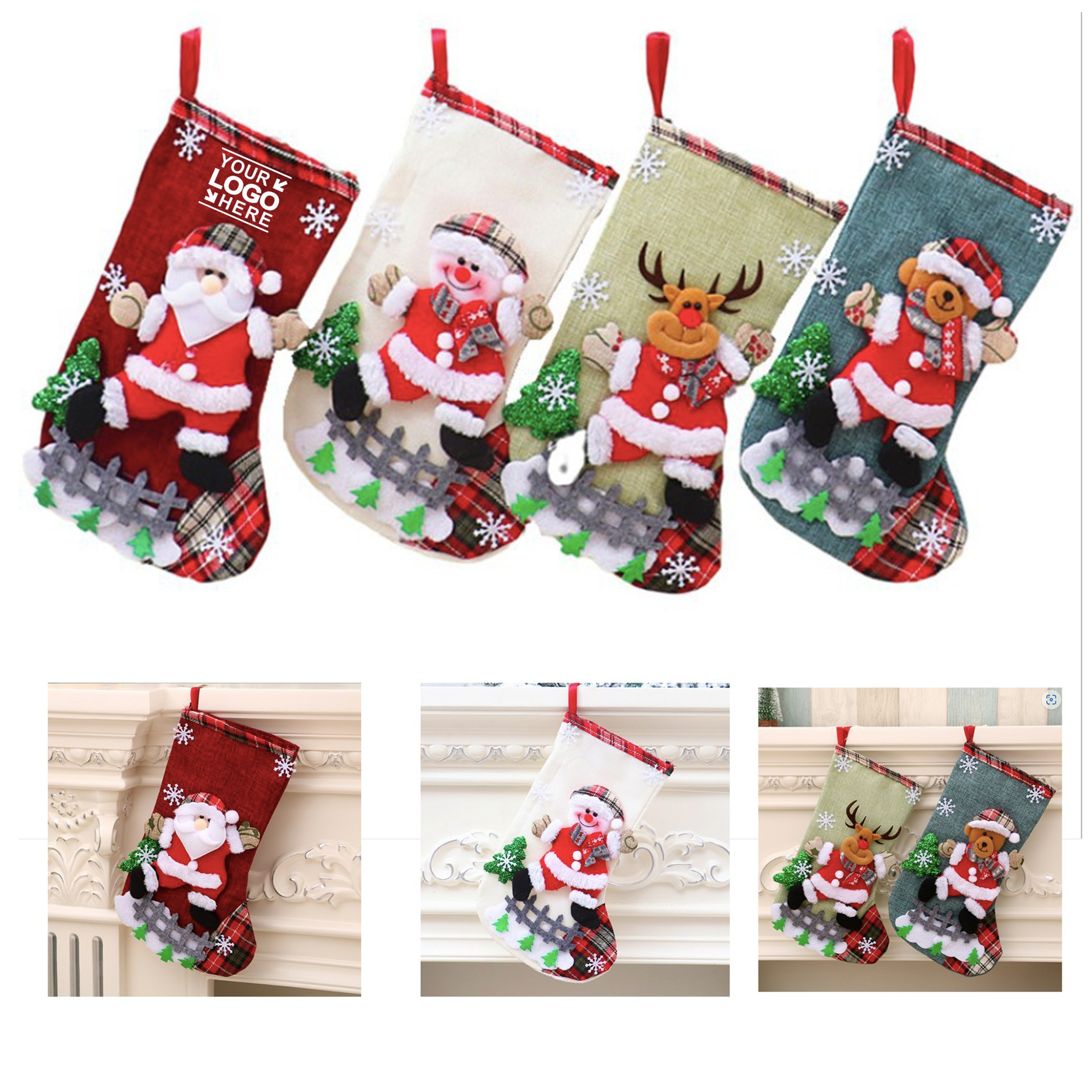 Personalized Christmas Stockings Gifts Decorations 2