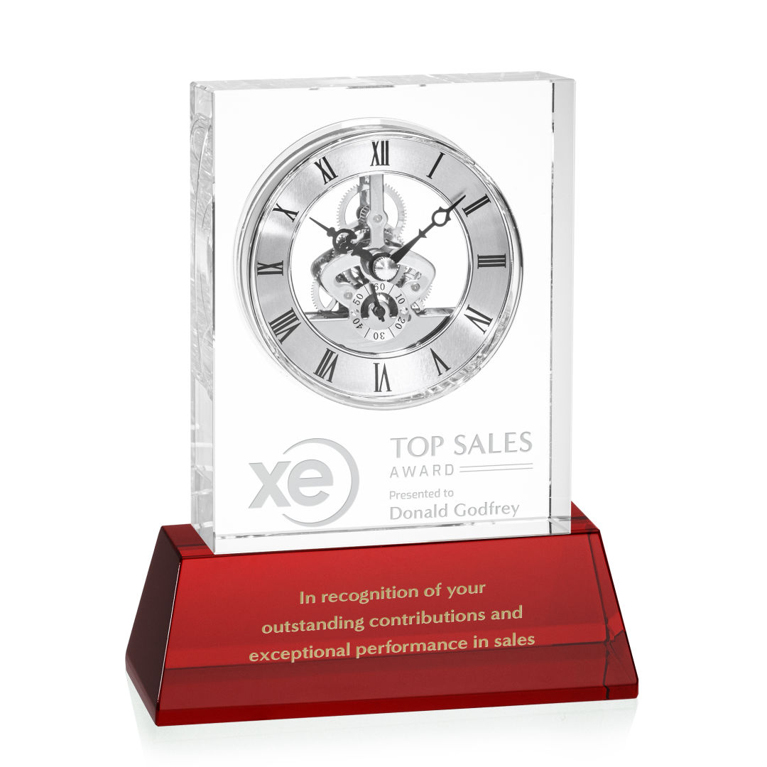 Ashland Clock on Base - Silver Dial 15