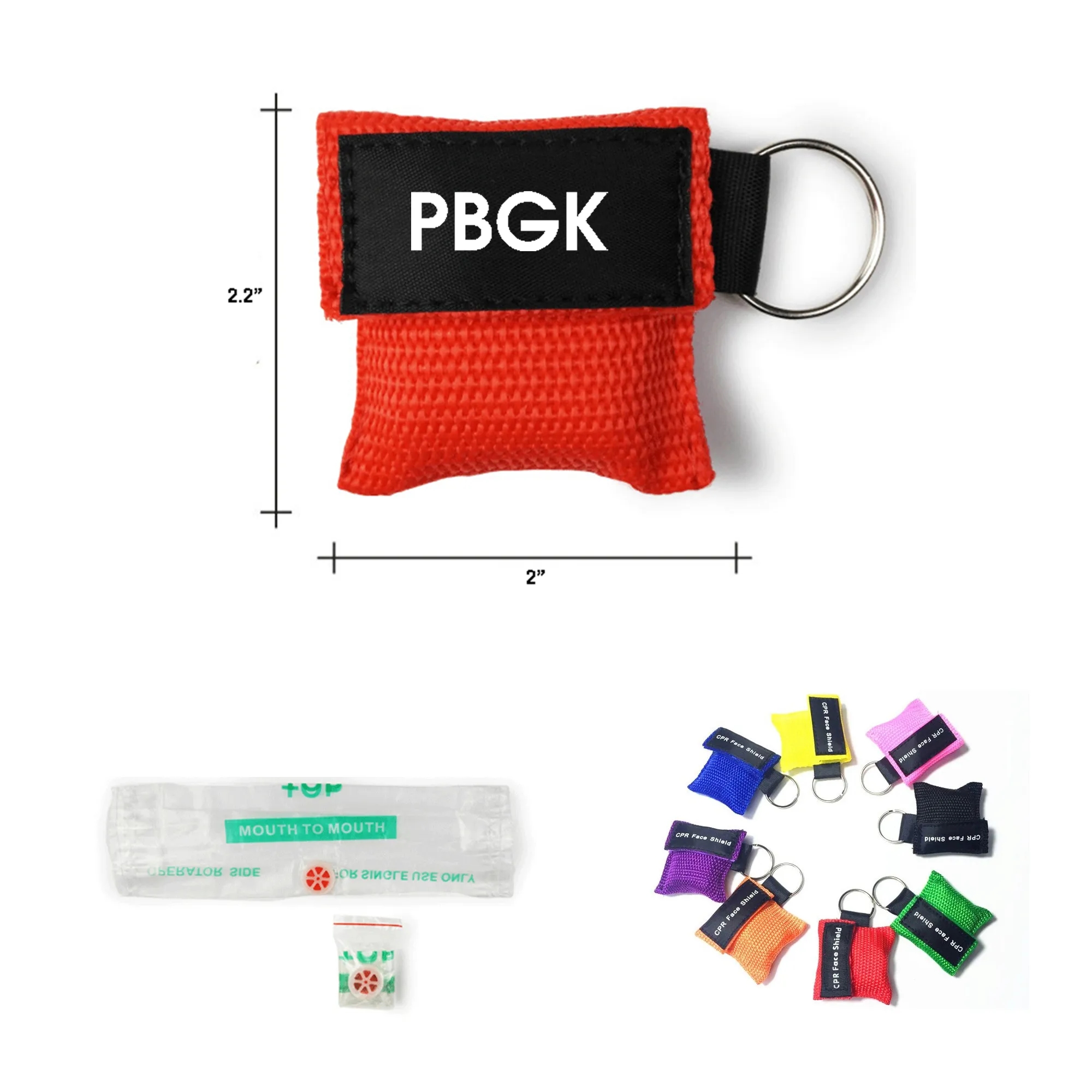 Custom CPR Face Shield With Keychain MOQ50 2