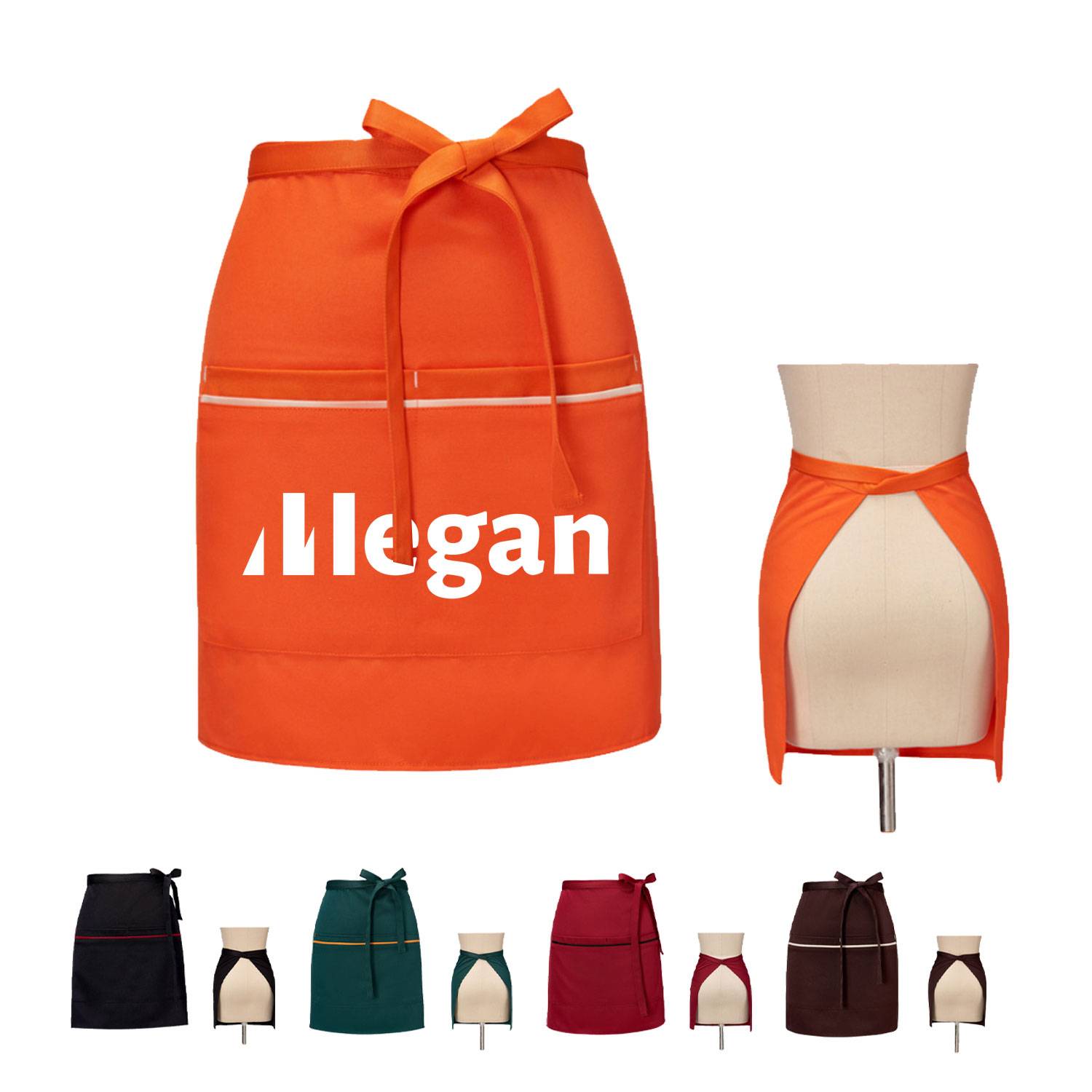 Restaurant Waiter Kitchen Chef Half Skirt Apron 8
