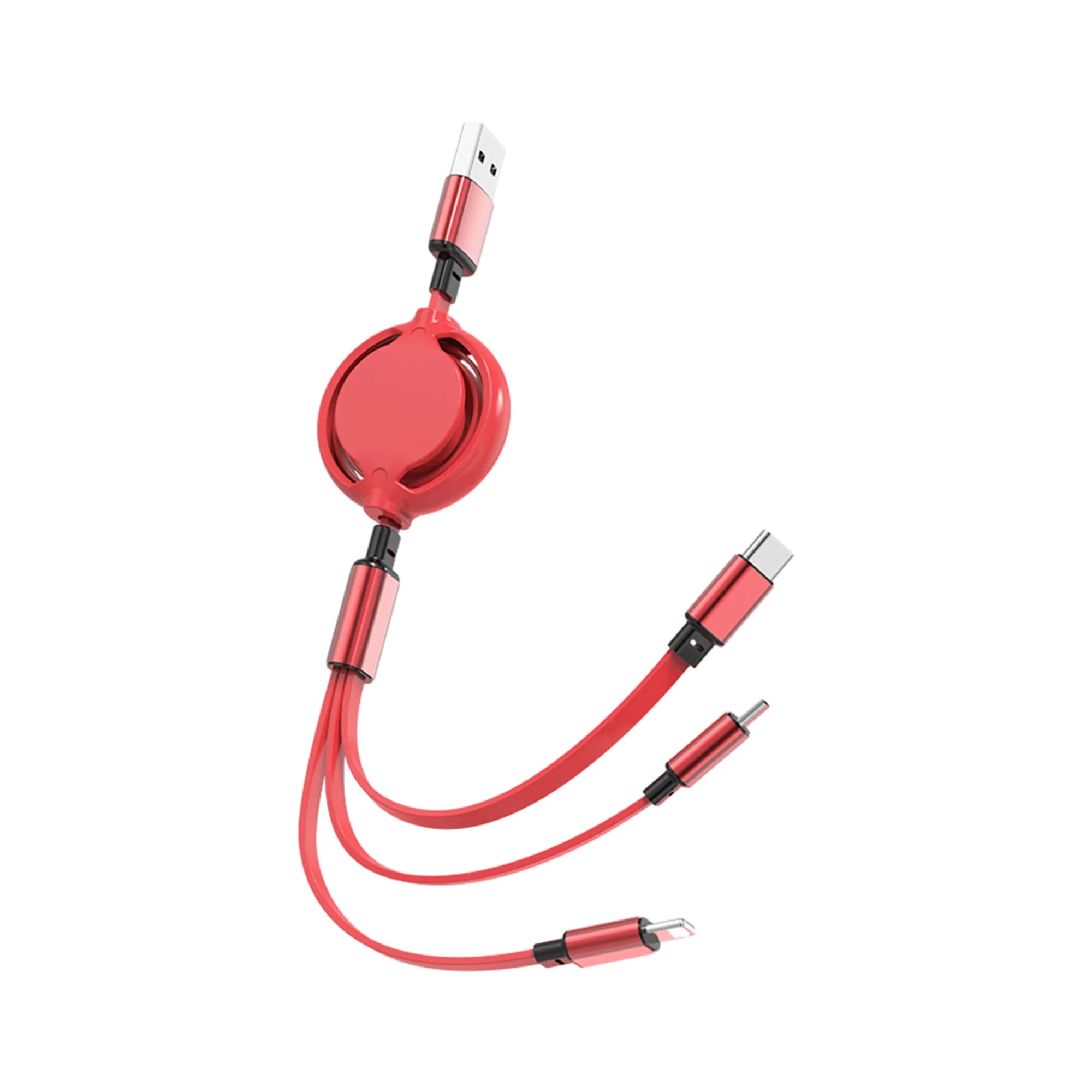 Portable USB 1 for 3 Telescopic Charging Cable 3