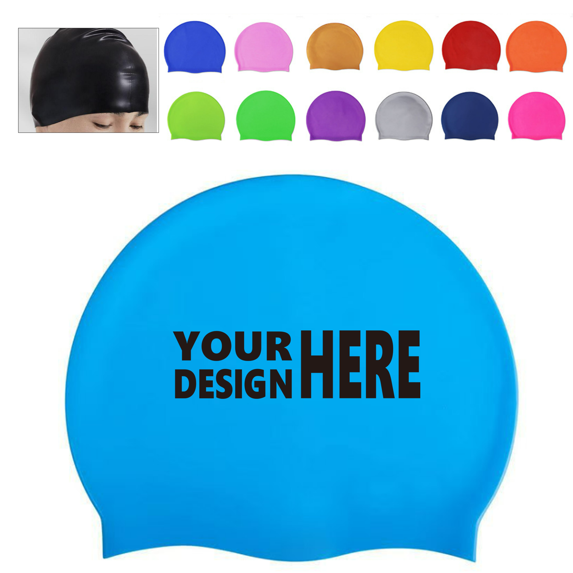 High-Quality Silicone Swimming Cap 3