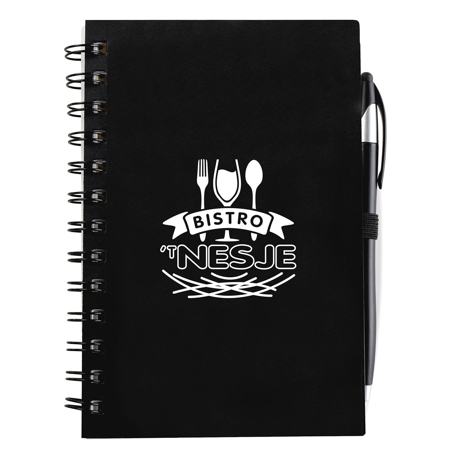 Plastic Spiral Bound Journal w/Pen 4