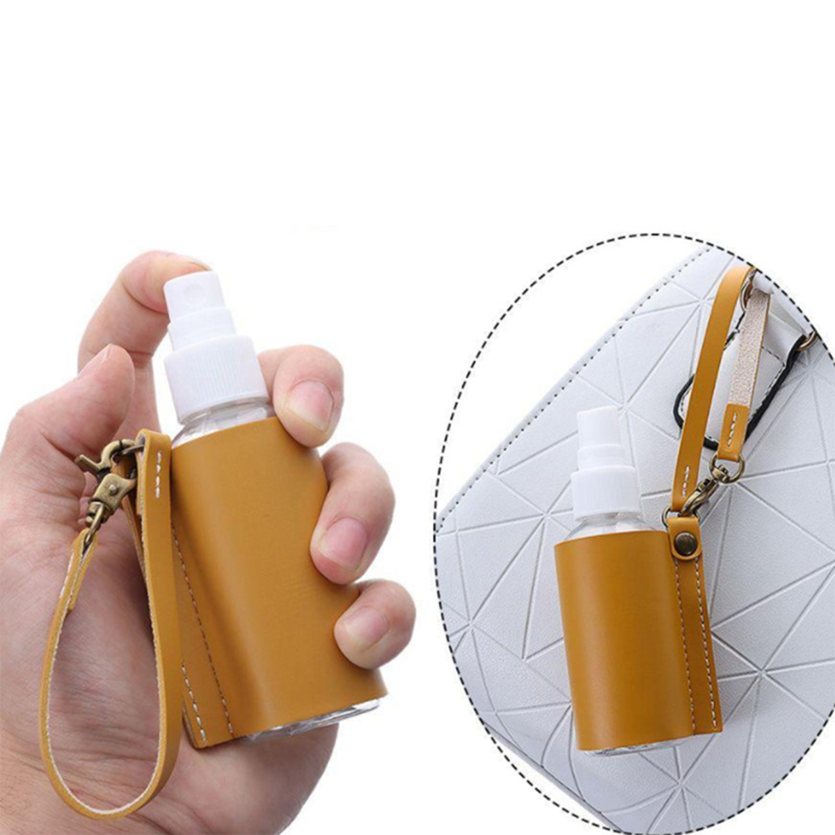 Alcohol Perfume Hand Sanitizer Refill Spray Bottle Keychain 6